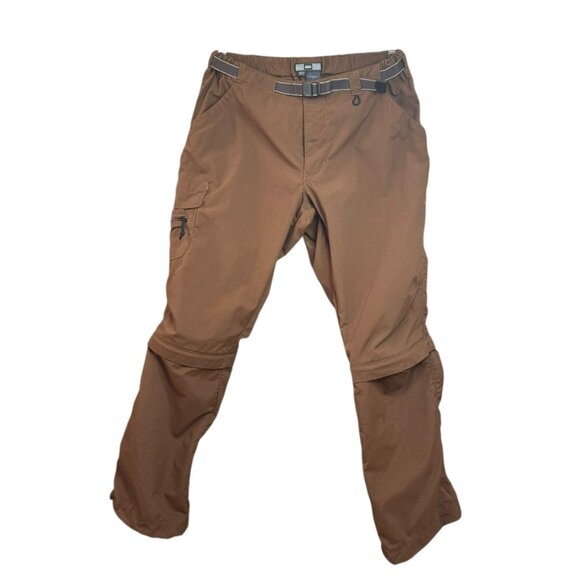 REI Women’s Convertible Hiking Pants Size 4 Brown Zip-Off Cargo Outdoor Travel - Picture 1 of 11
